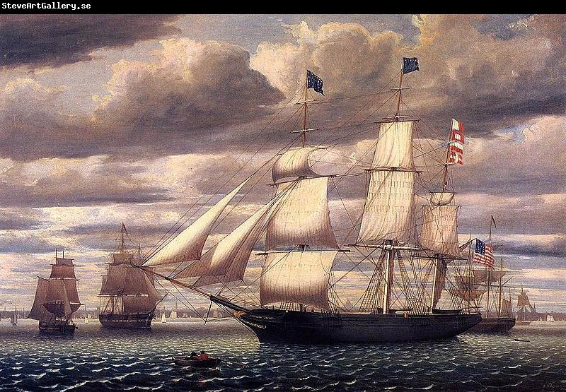 Fitz Hugh Lane Clipper Ship Southern Cross Leaving Boston Harbor